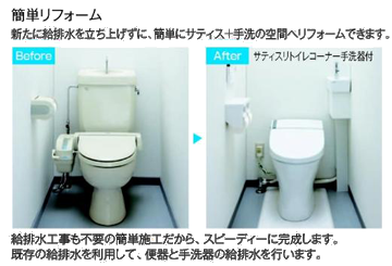 トイレ手洗のリフォーム